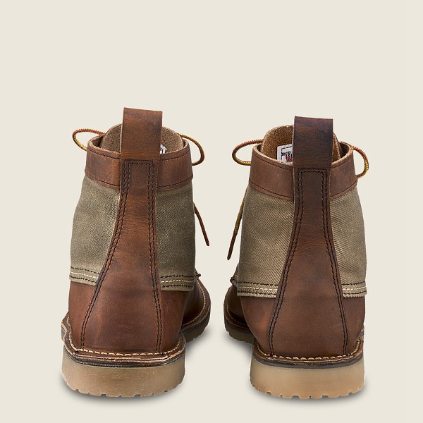 Red Wing Heritage Boots Weekender Canvas Moc - 6-Inchr Rough & Tough Læder - Brune - Herre 1287-UCRT